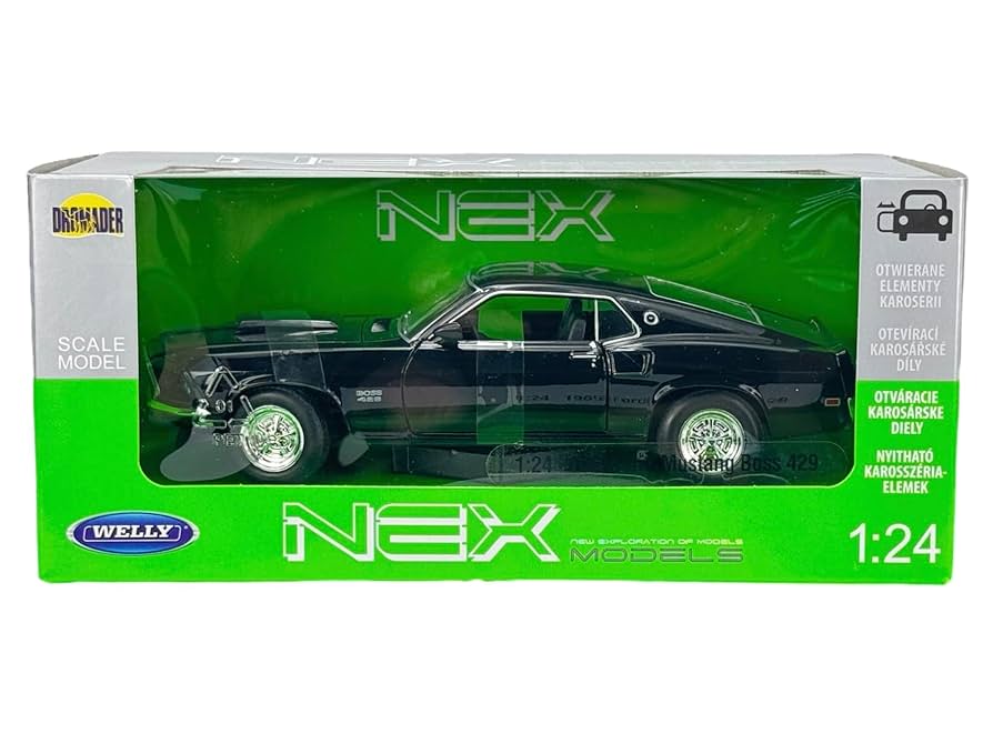 Welly Ford Mustang Boss 429 Coupe Black Type I 3rd